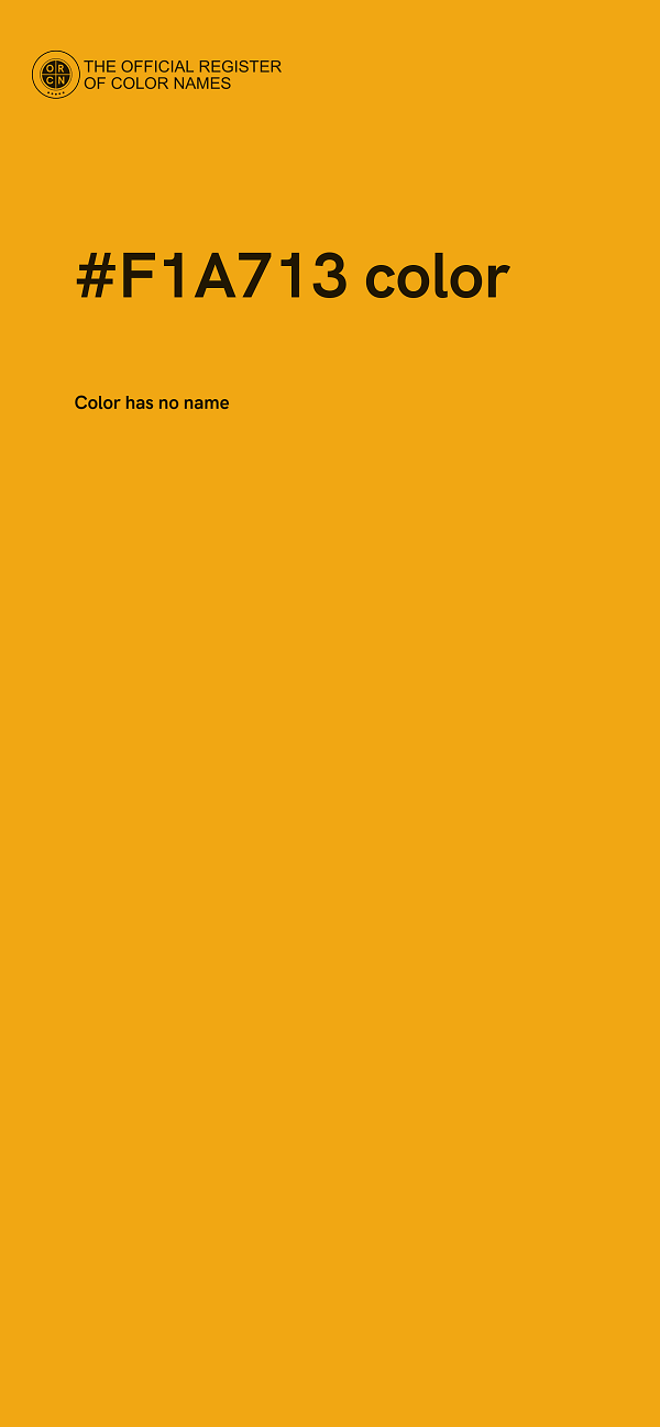 #F1A713 color image