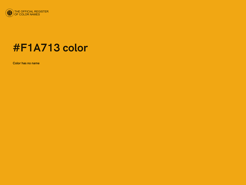 #F1A713 color image