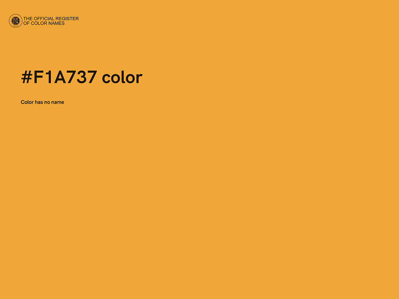 #F1A737 color image