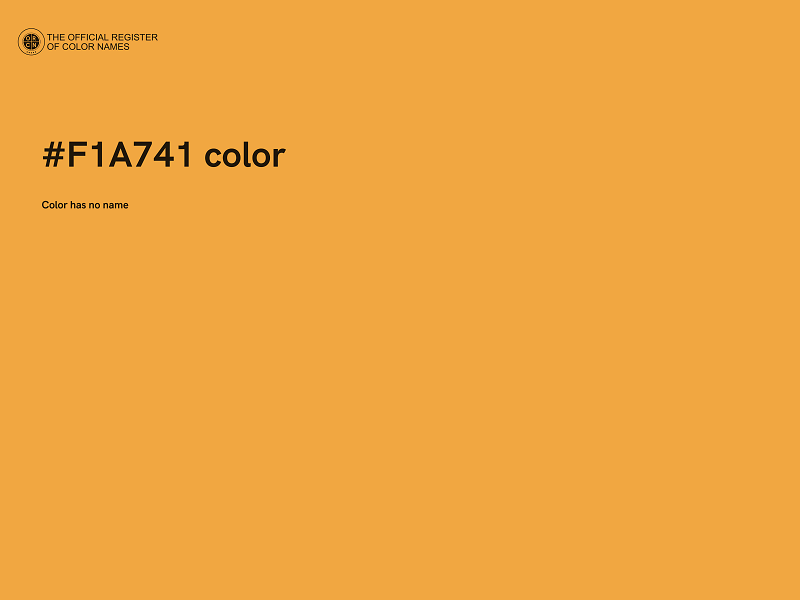 #F1A741 color image