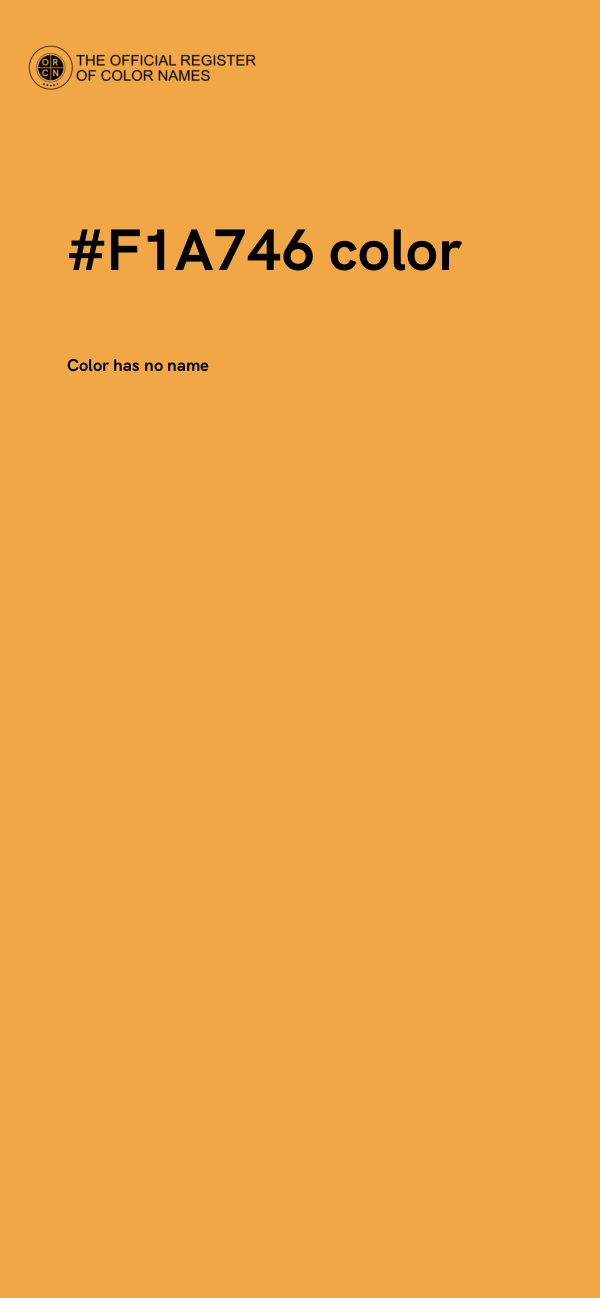 #F1A746 color image
