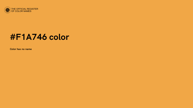 #F1A746 color image