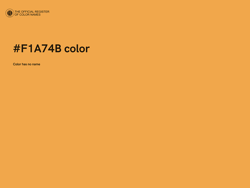 #F1A74B color image