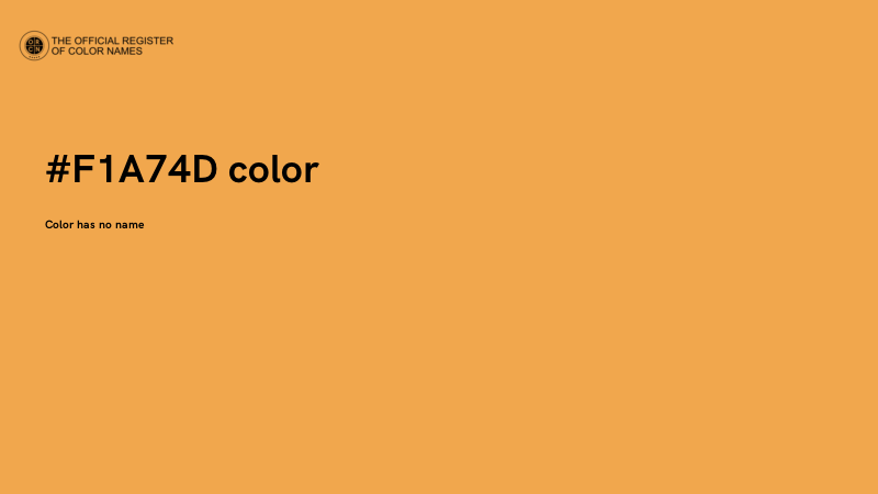 #F1A74D color image