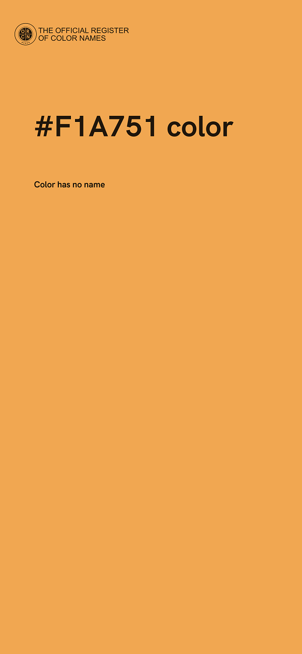 #F1A751 color image