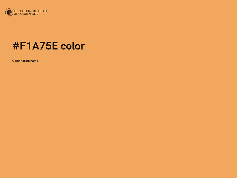 #F1A75E color image