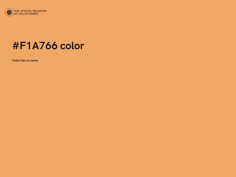 #F1A766 color image