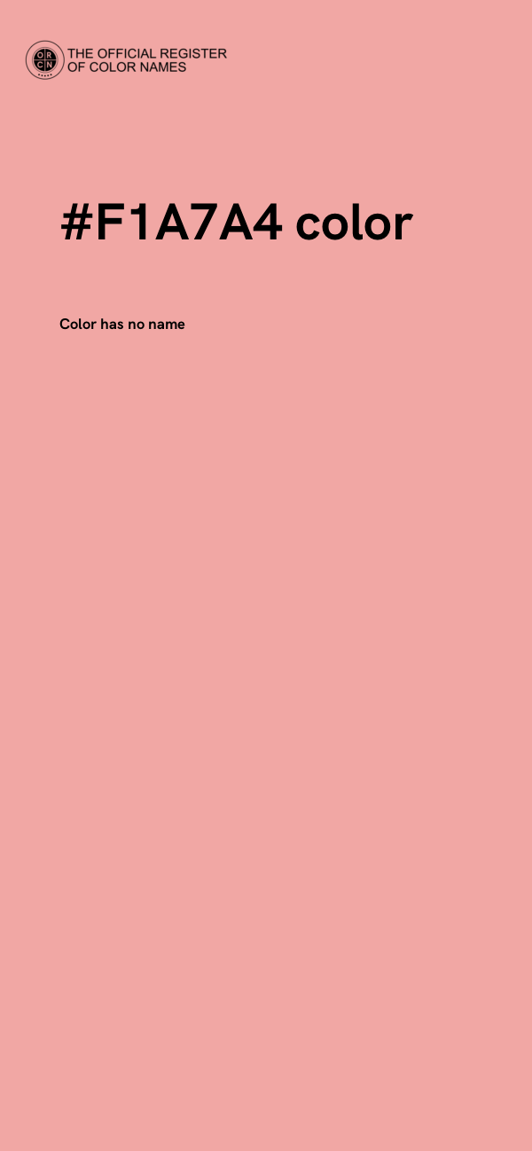 #F1A7A4 color image