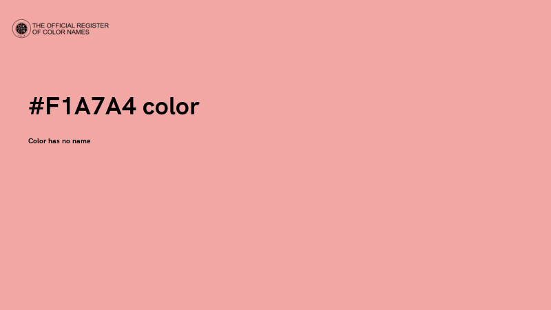 #F1A7A4 color image