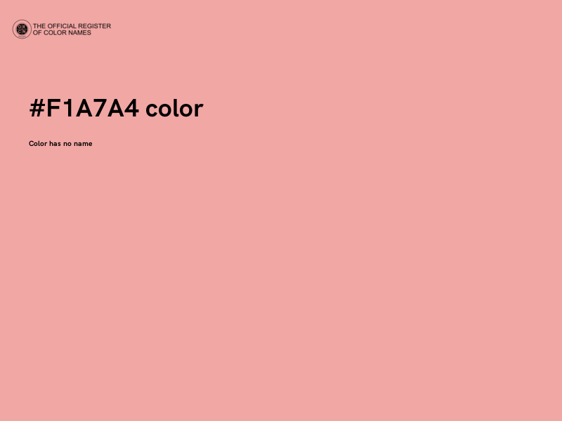 #F1A7A4 color image