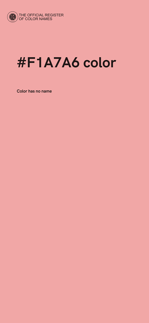 #F1A7A6 color image