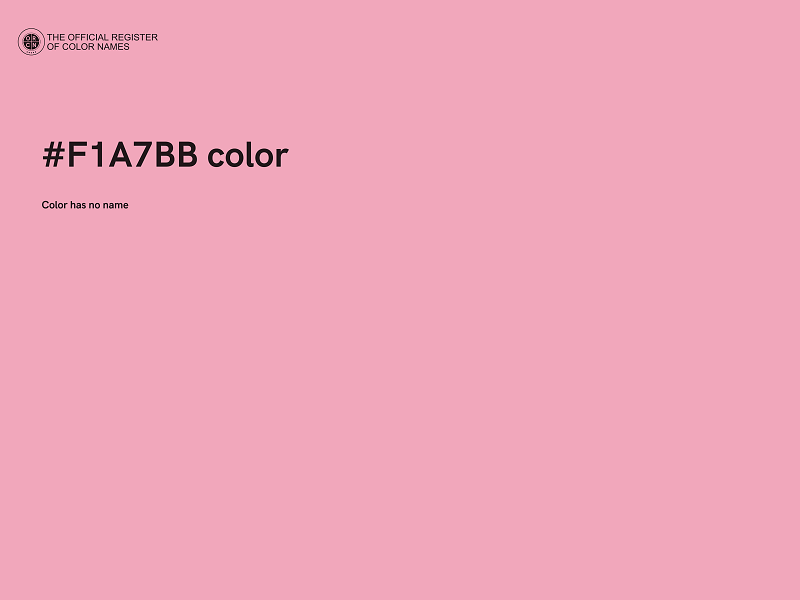 #F1A7BB color image