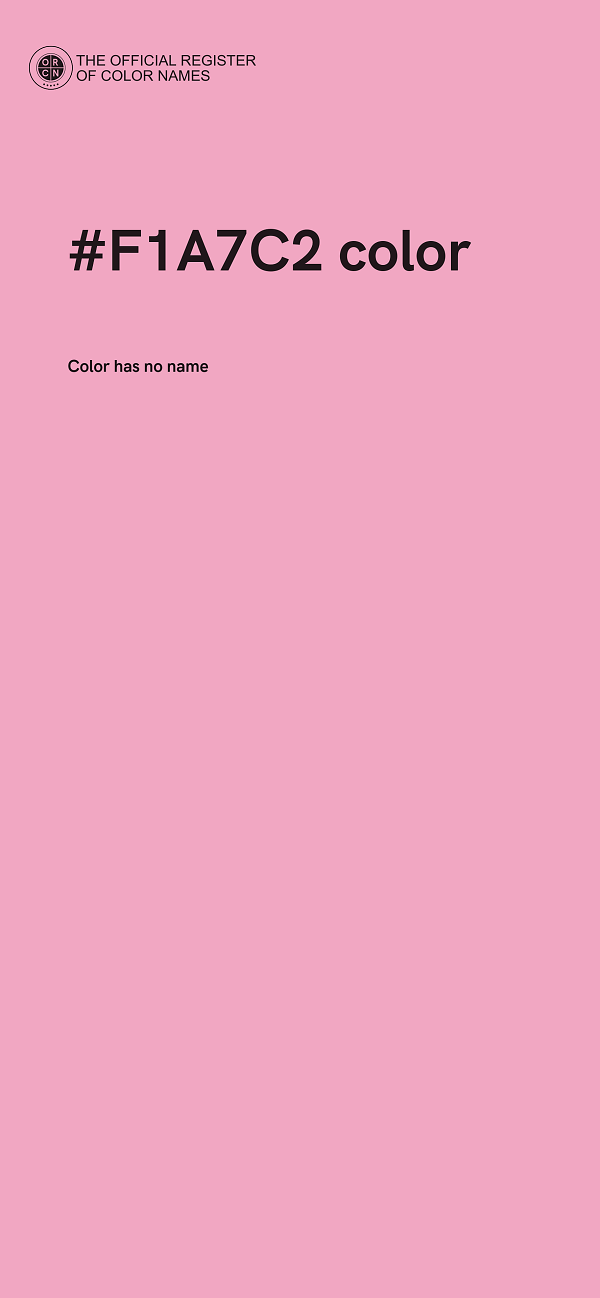 #F1A7C2 color image