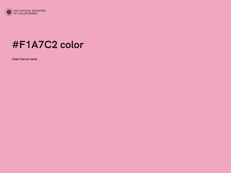 #F1A7C2 color image