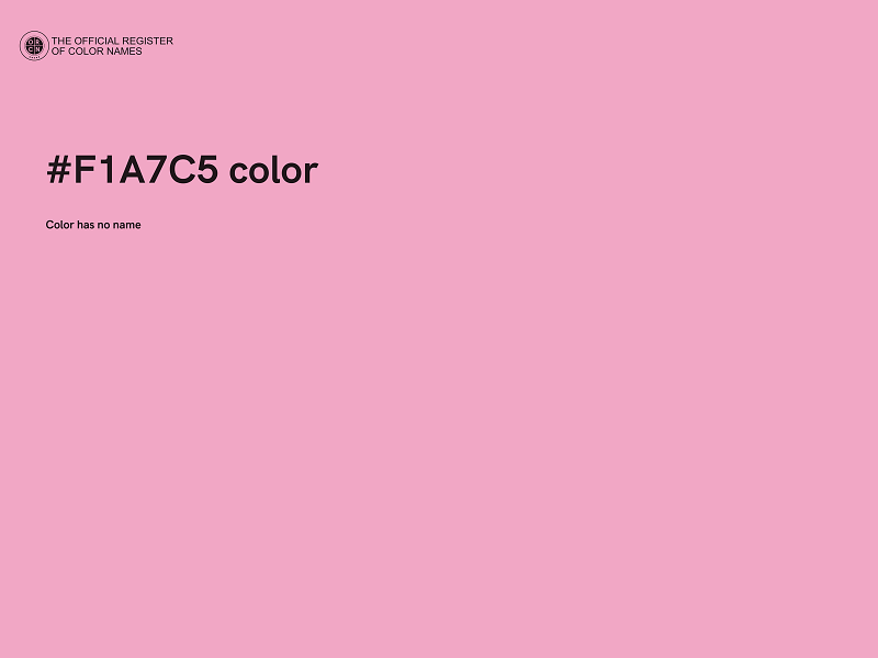 #F1A7C5 color image