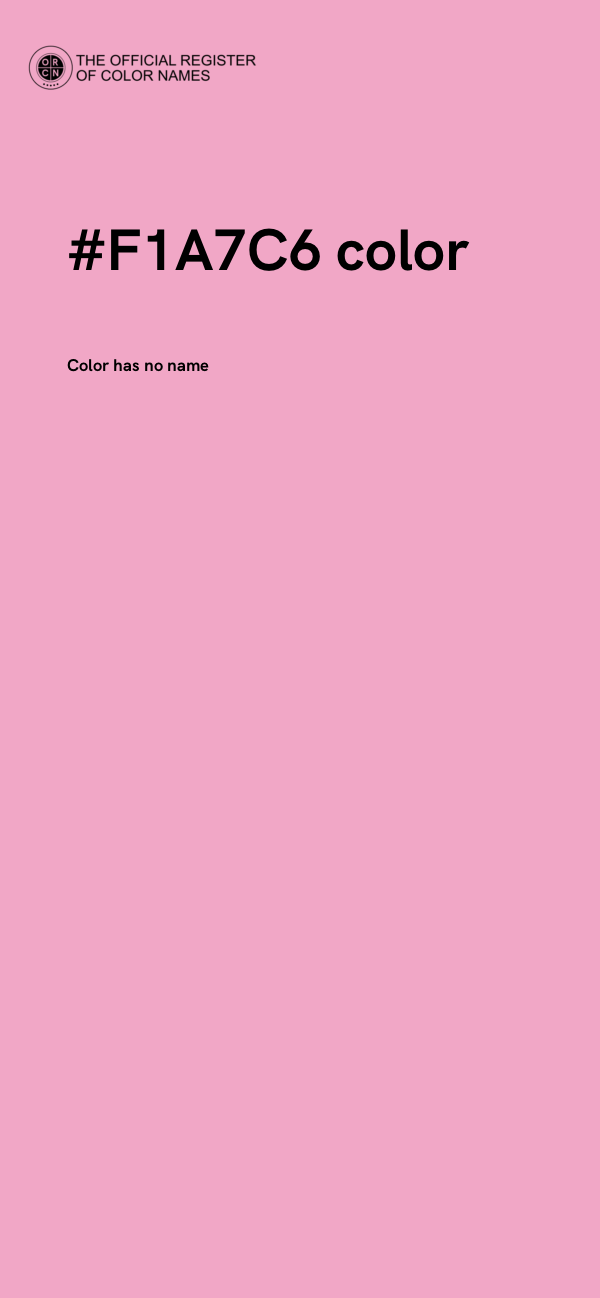 #F1A7C6 color image