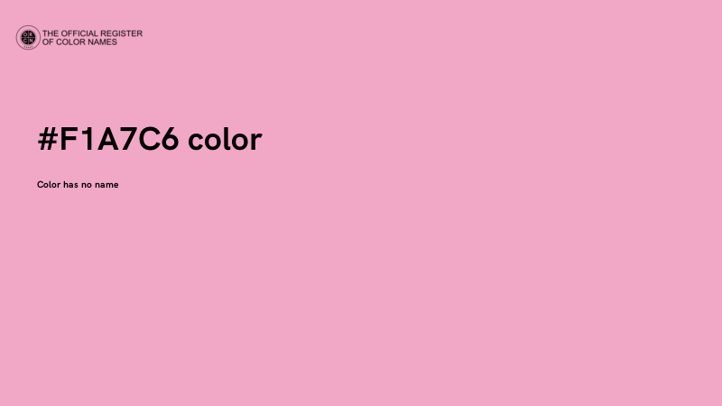 #F1A7C6 color image