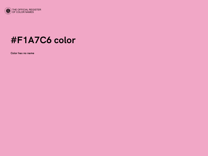 #F1A7C6 color image