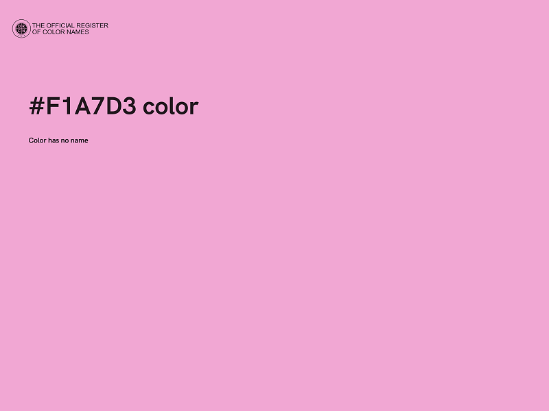 #F1A7D3 color image