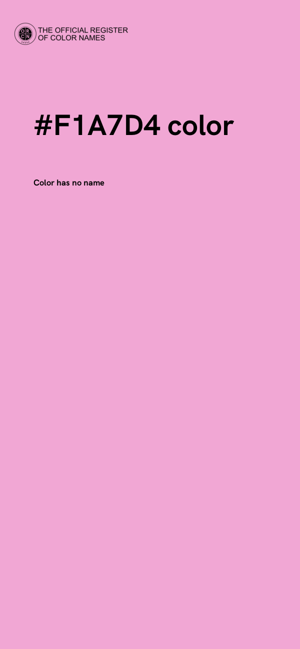 #F1A7D4 color image