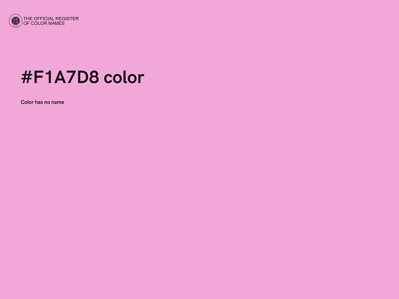 #F1A7D8 color image