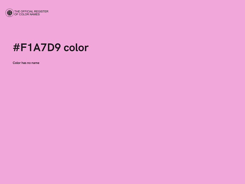 #F1A7D9 color image