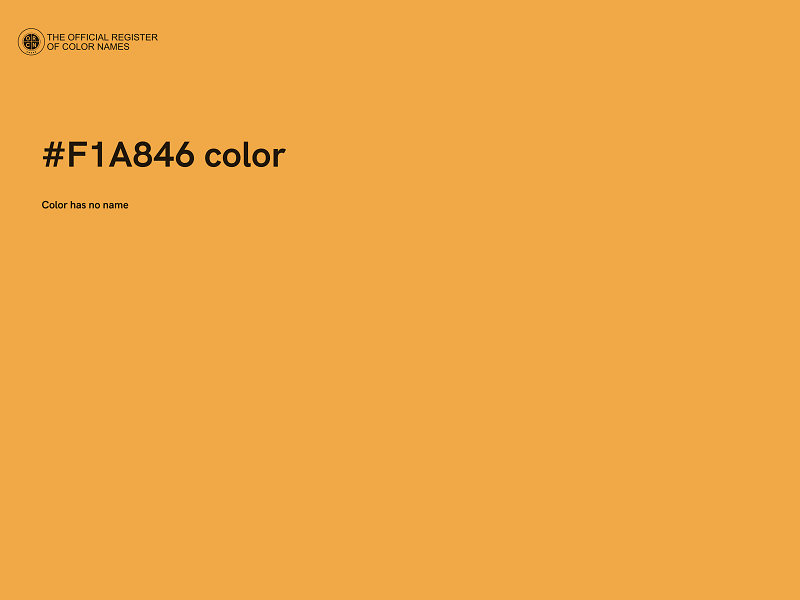 #F1A846 color image