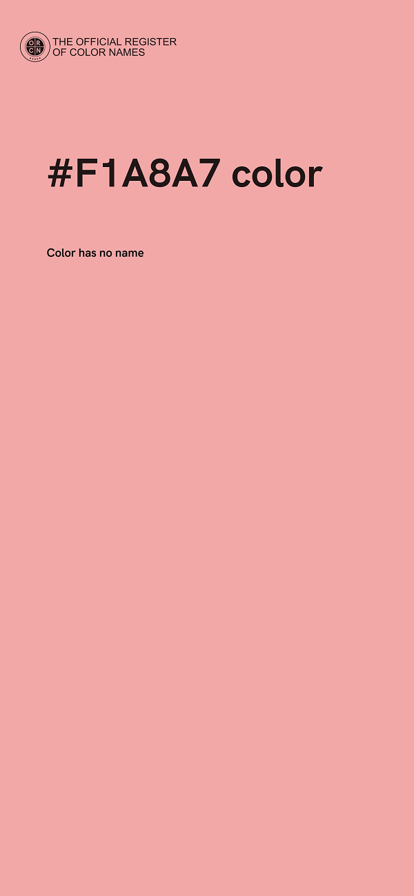 #F1A8A7 color image
