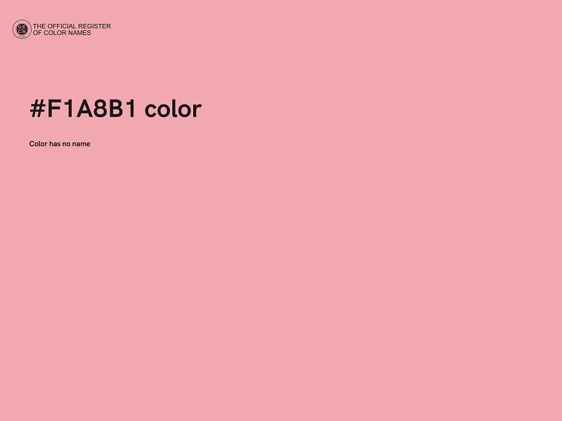 #F1A8B1 color image