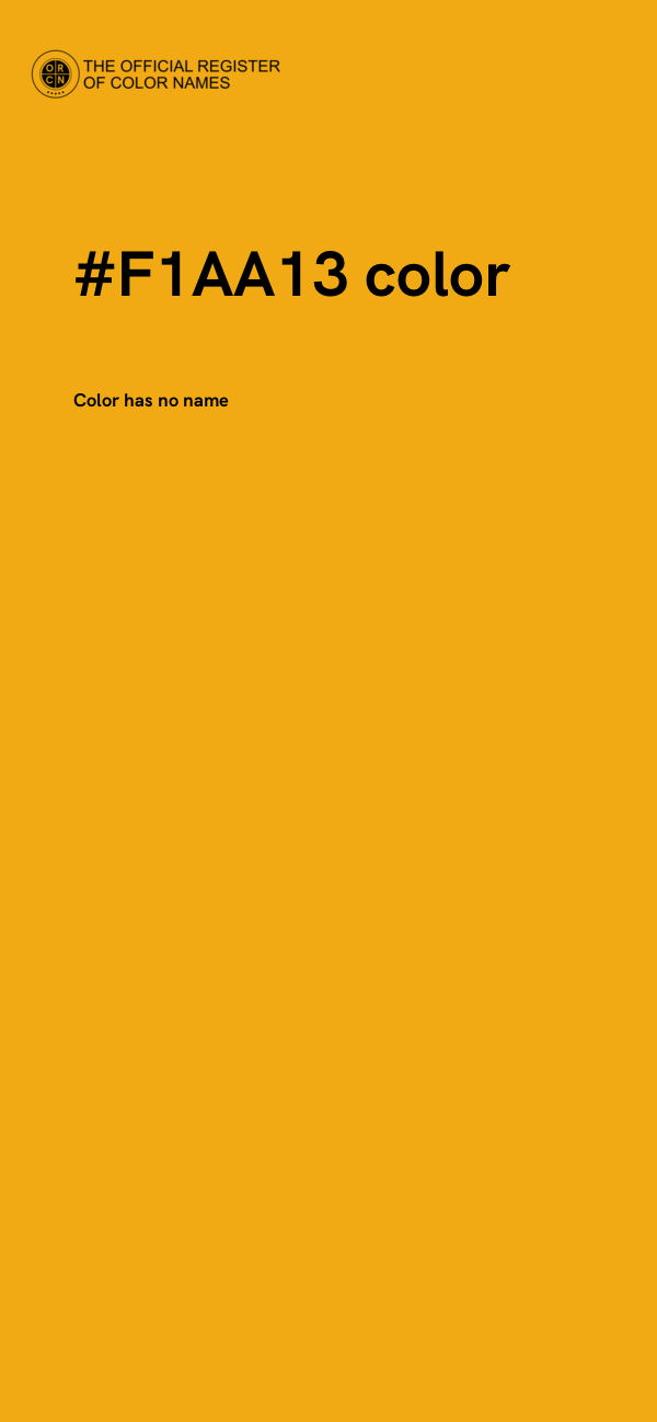 #F1AA13 color image