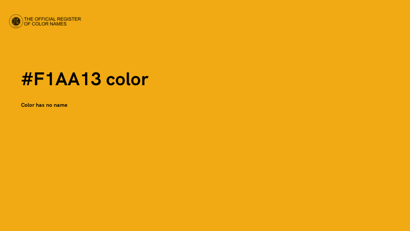 #F1AA13 color image