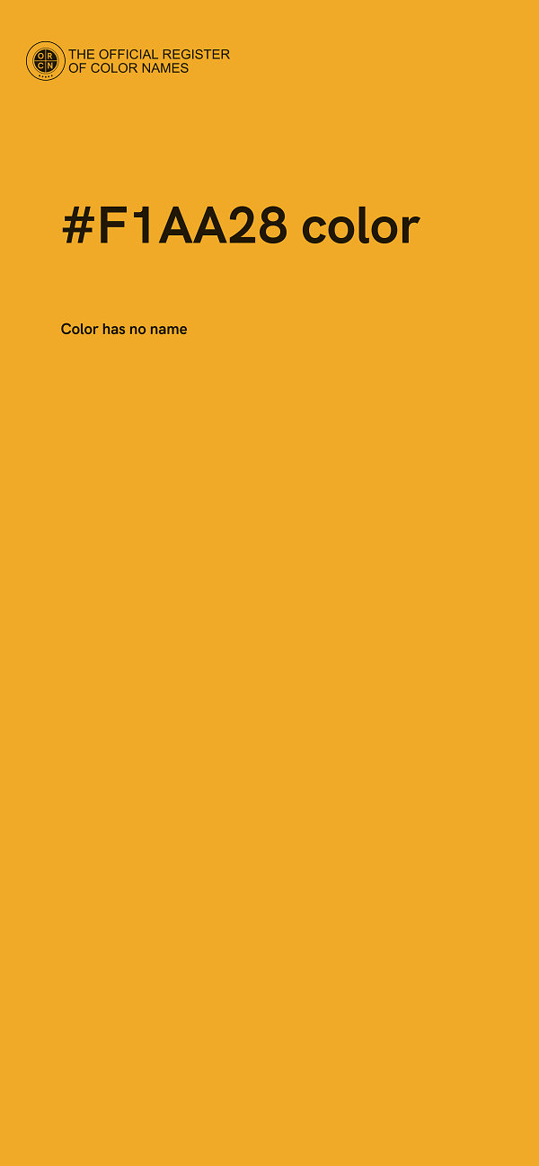 #F1AA28 color image
