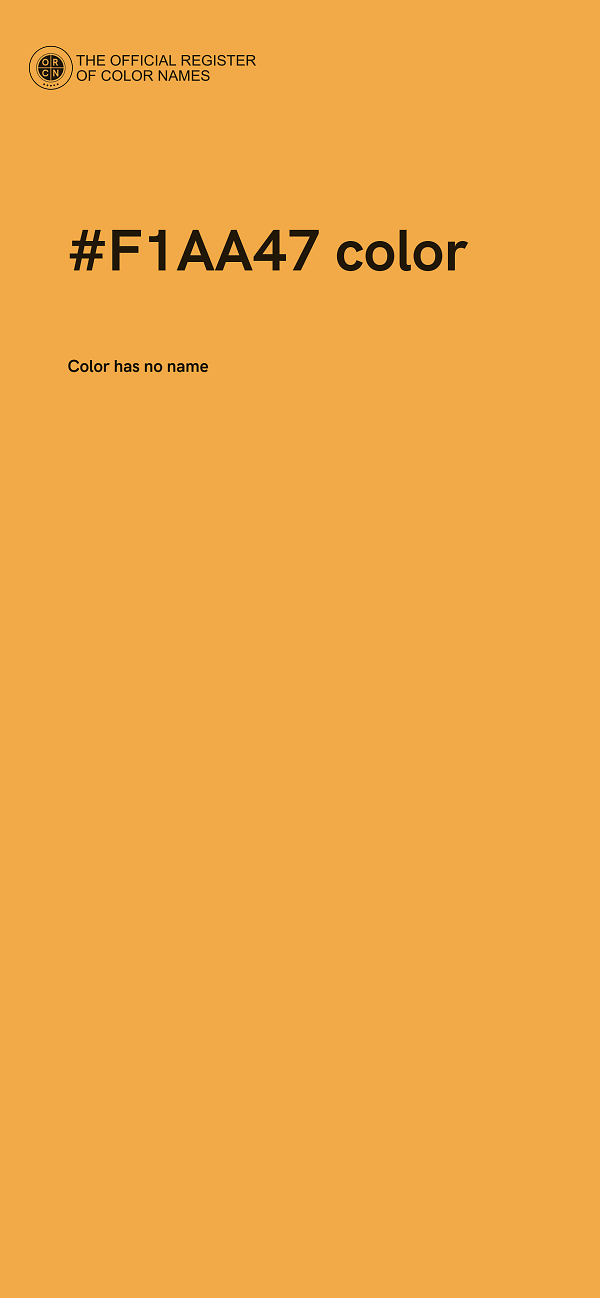 #F1AA47 color image