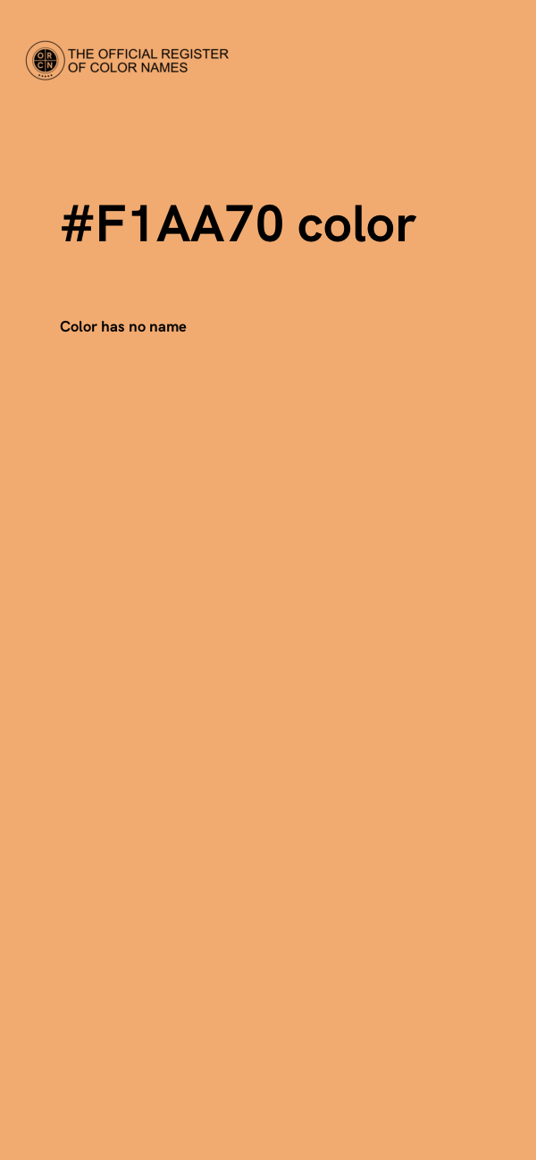 #F1AA70 color image