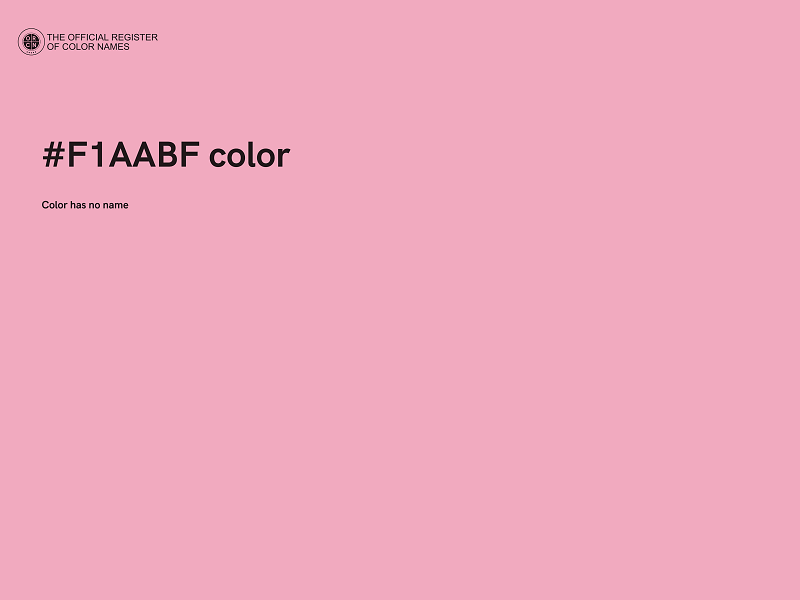 #F1AABF color image