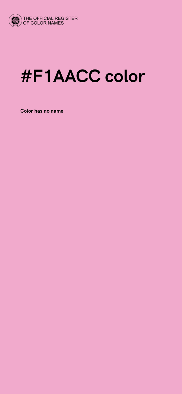 #F1AACC color image