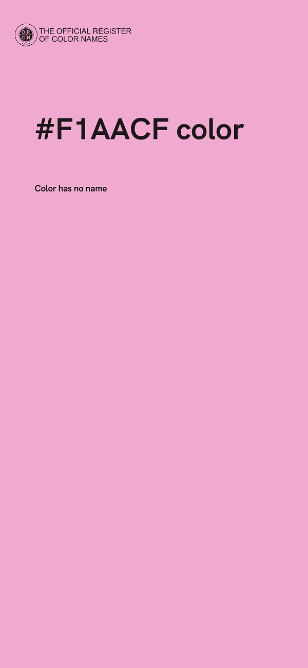 #F1AACF color image