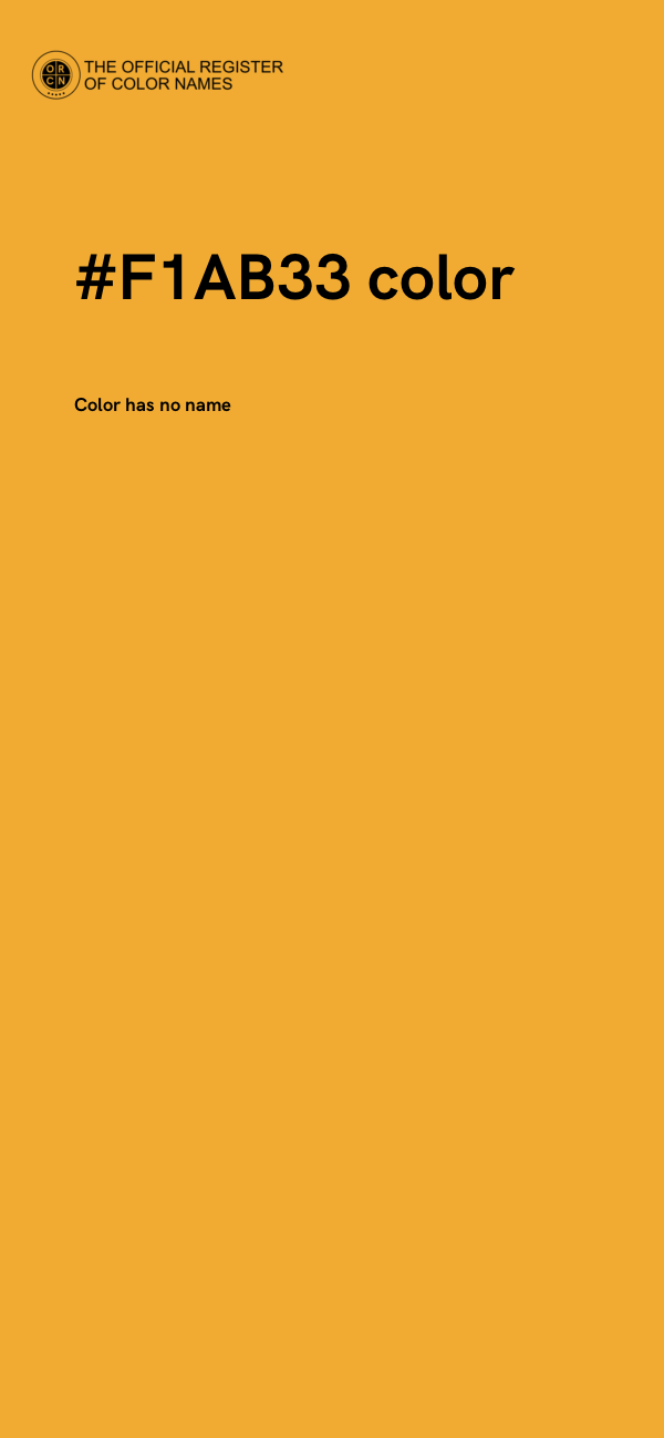#F1AB33 color image