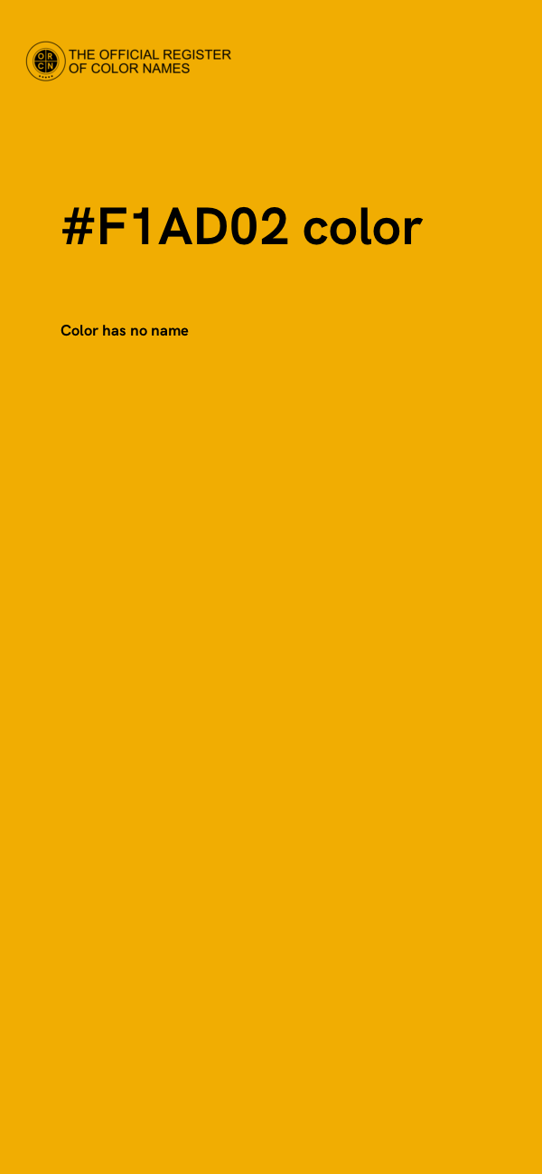 #F1AD02 color image