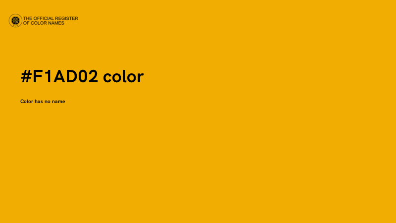 #F1AD02 color image