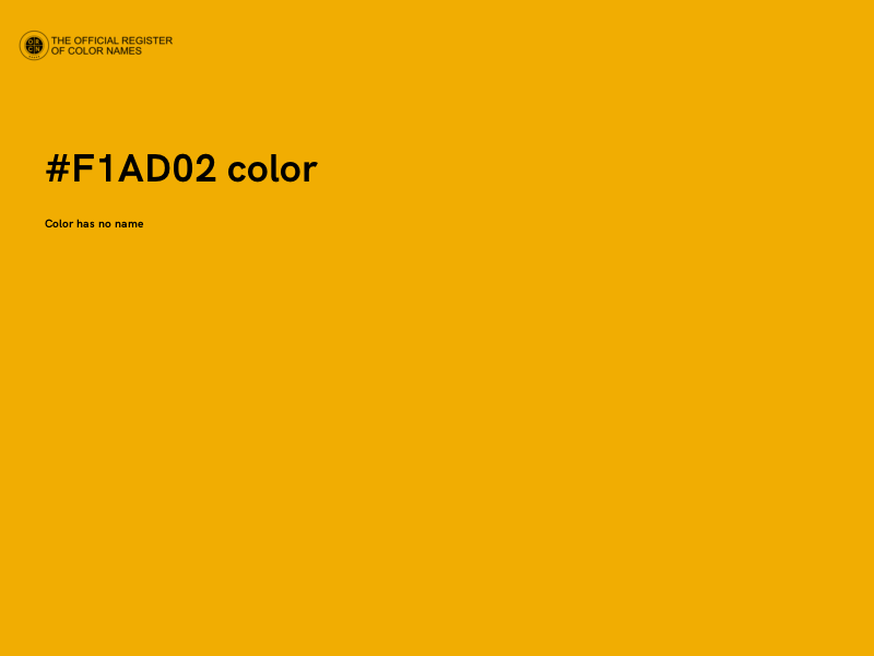 #F1AD02 color image