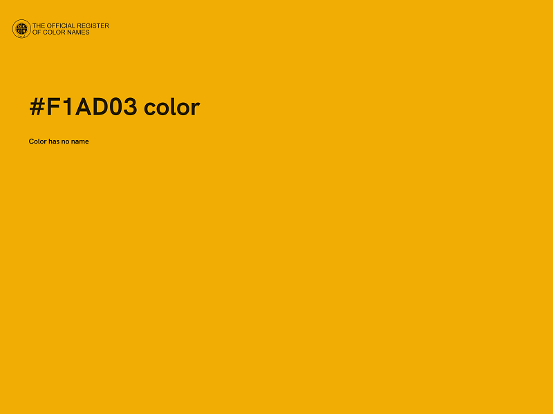 #F1AD03 color image