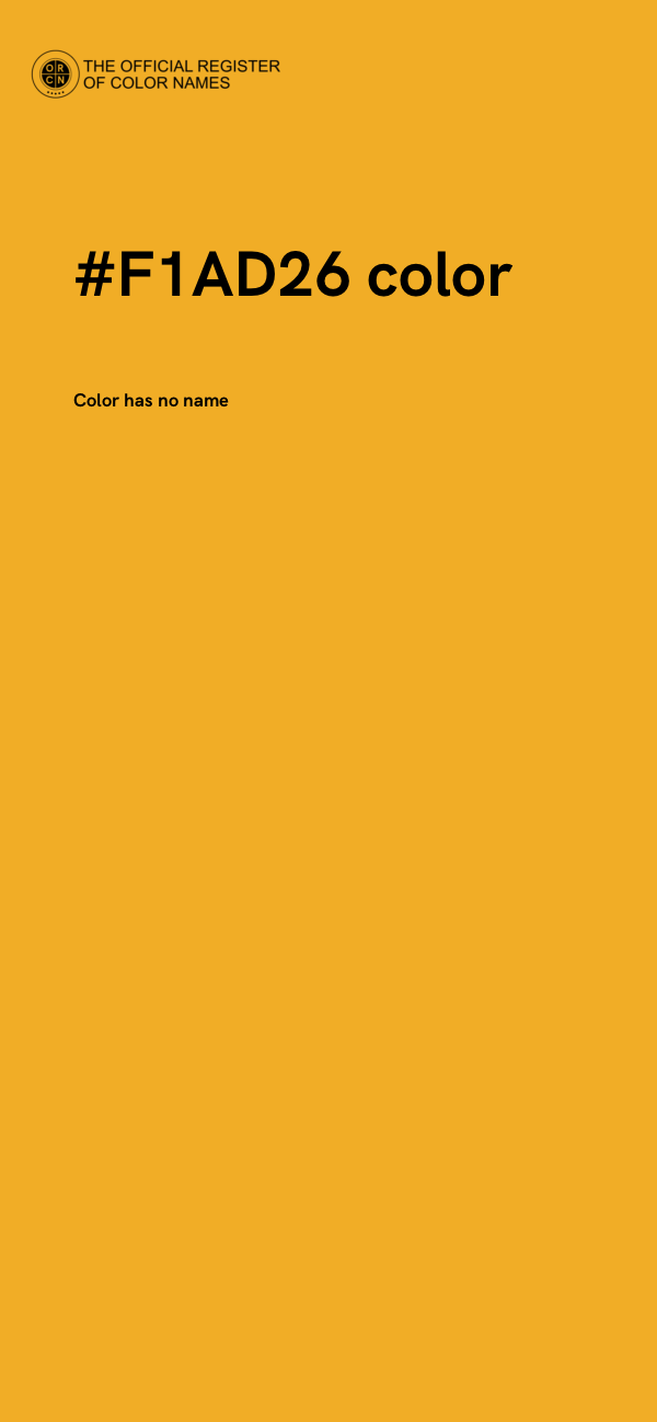 #F1AD26 color image