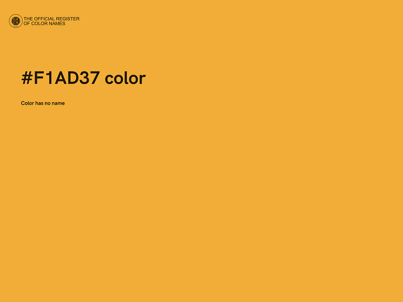 #F1AD37 color image