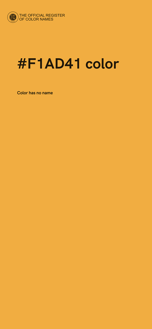 #F1AD41 color image