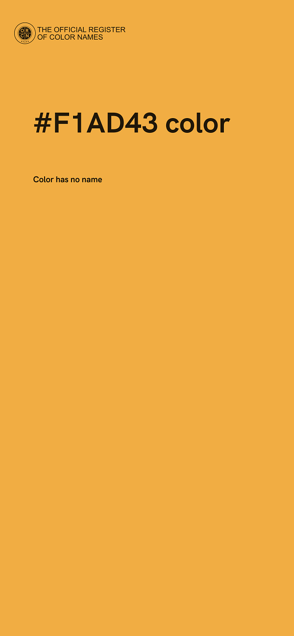 #F1AD43 color image