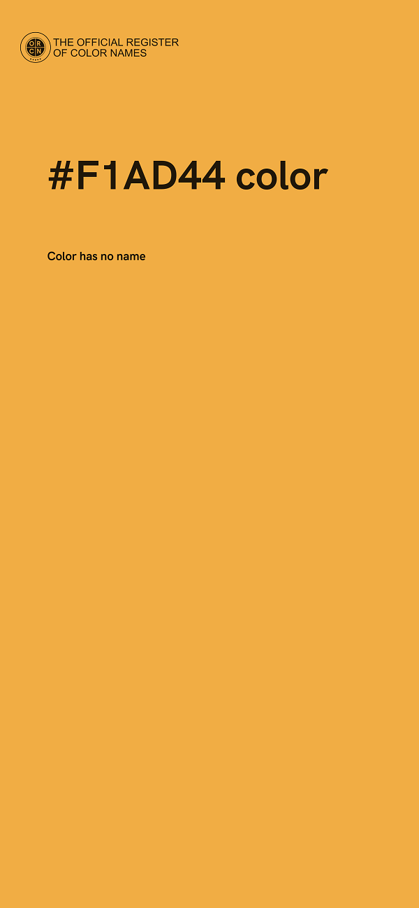#F1AD44 color image