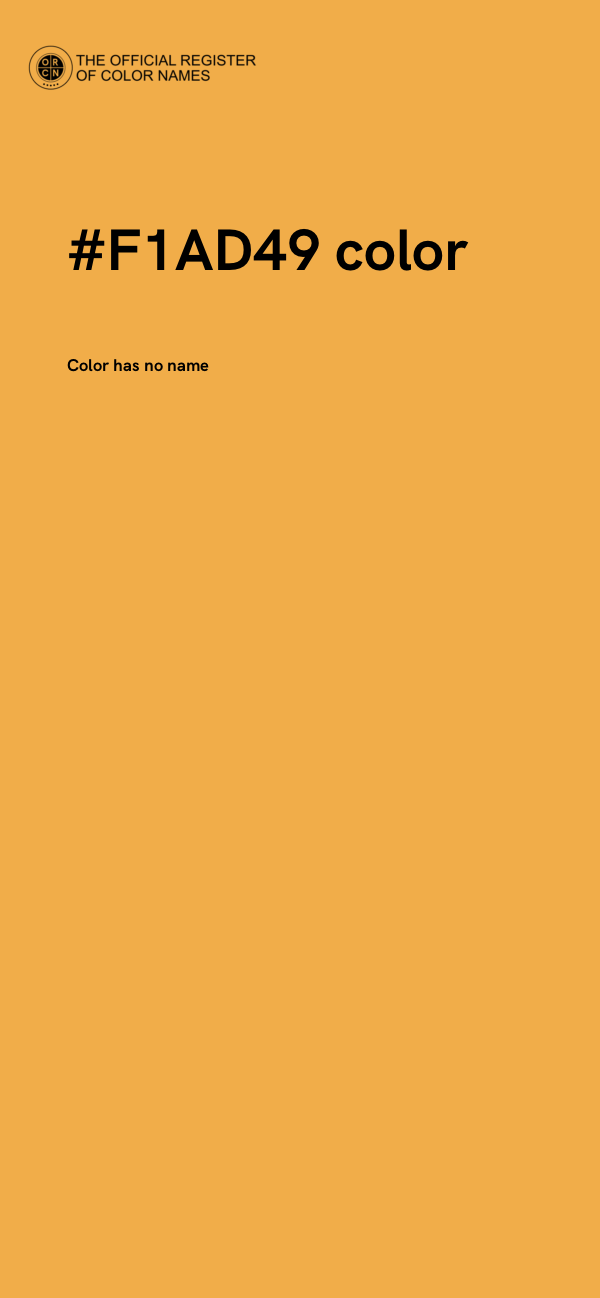 #F1AD49 color image