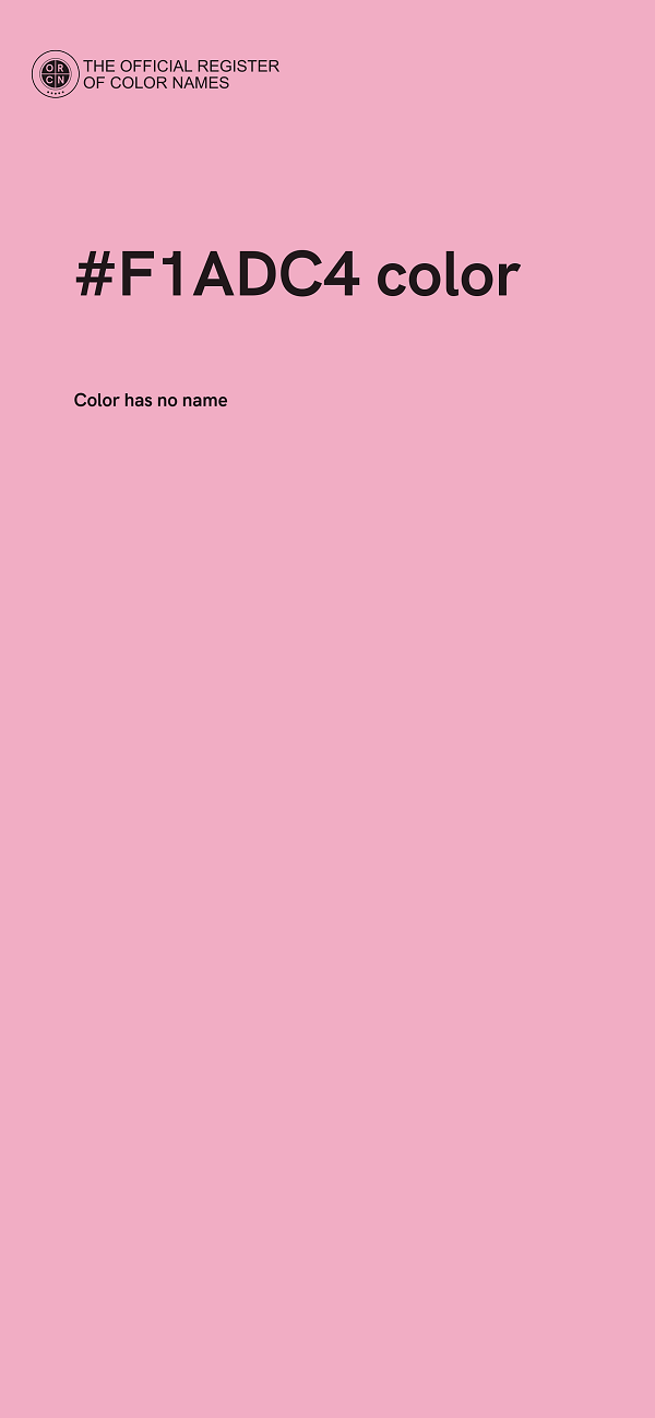 #F1ADC4 color image