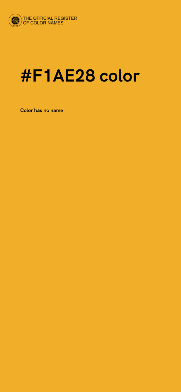 #F1AE28 color image